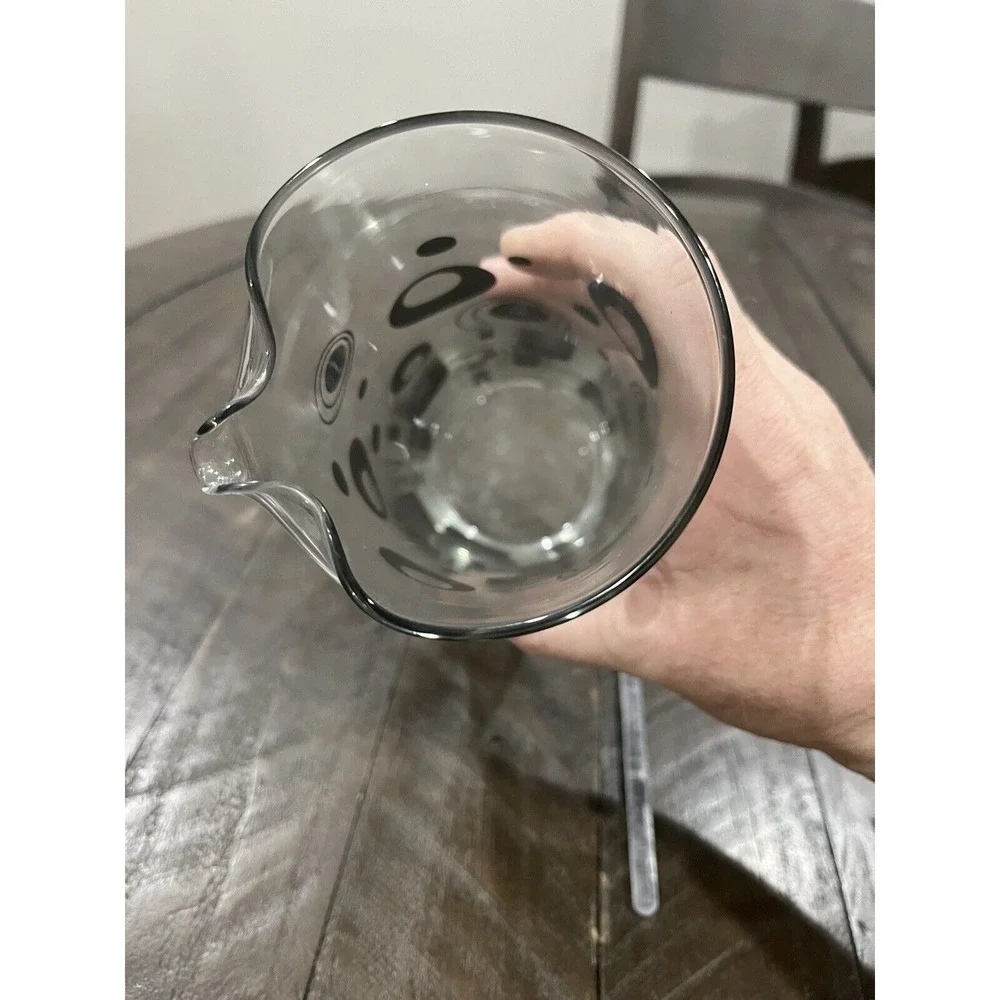 Retro Black‎ Circles Martini Pitcher With Stir Stick Polka Dots Barware